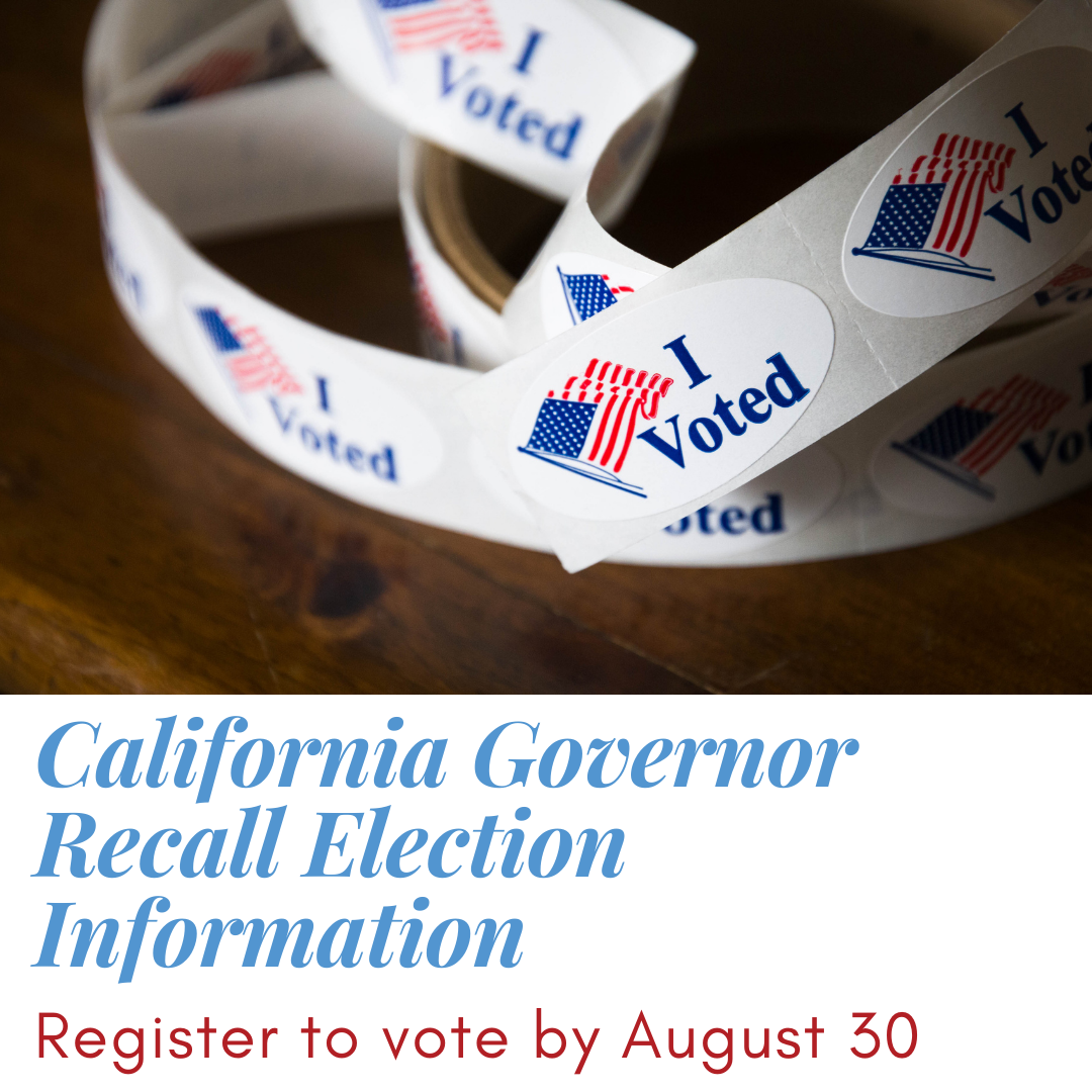 Sept. 14, 2021 California Governor Recall Election Information – City ...