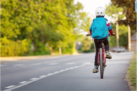 Kid on a bike