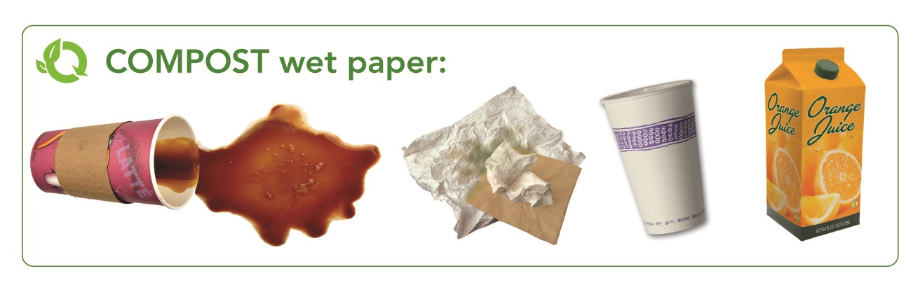 Examples of wet soiled paper products