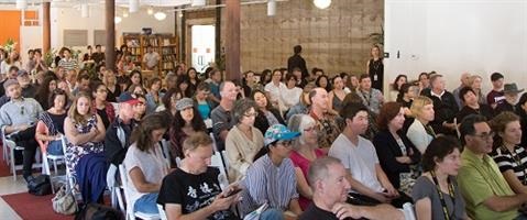 Audience at the Code Art opening event